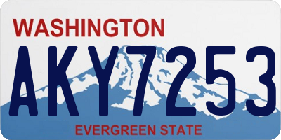 WA license plate AKY7253