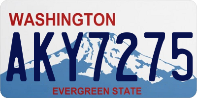 WA license plate AKY7275