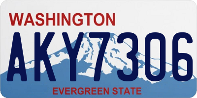 WA license plate AKY7306