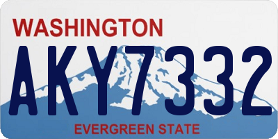 WA license plate AKY7332