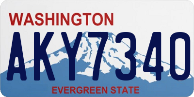 WA license plate AKY7340