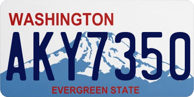 WA license plate AKY7350