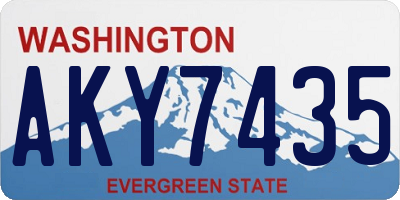 WA license plate AKY7435