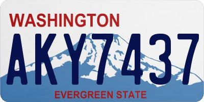 WA license plate AKY7437