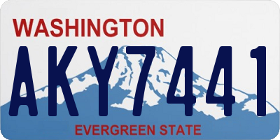 WA license plate AKY7441