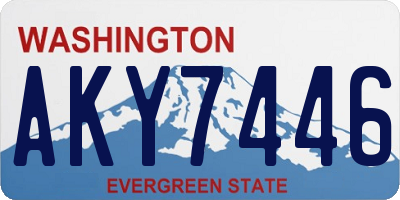 WA license plate AKY7446