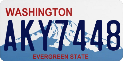 WA license plate AKY7448