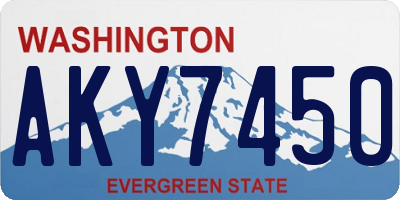 WA license plate AKY7450