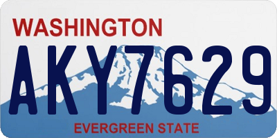 WA license plate AKY7629
