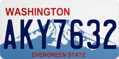 WA license plate AKY7632