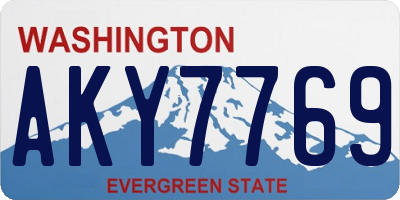 WA license plate AKY7769