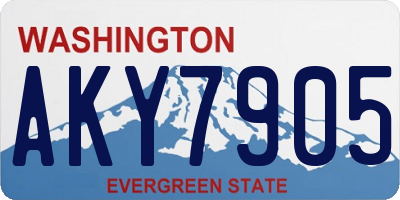 WA license plate AKY7905