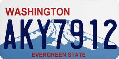 WA license plate AKY7912