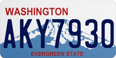 WA license plate AKY7930