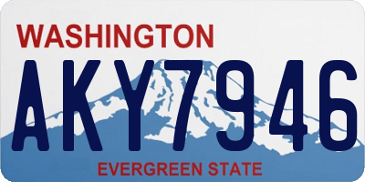 WA license plate AKY7946