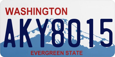 WA license plate AKY8015