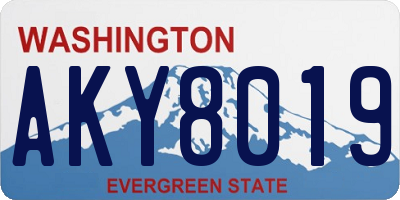 WA license plate AKY8019