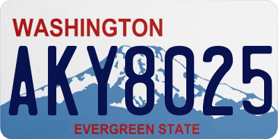 WA license plate AKY8025