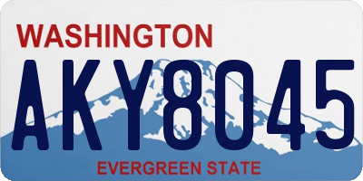 WA license plate AKY8045