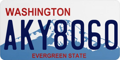 WA license plate AKY8060
