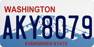 WA license plate AKY8079