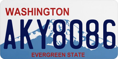 WA license plate AKY8086