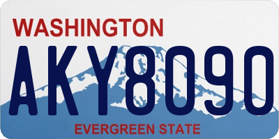 WA license plate AKY8090