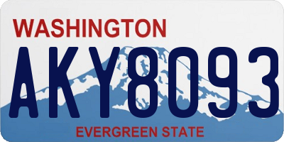 WA license plate AKY8093