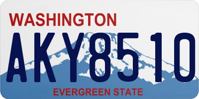 WA license plate AKY8510