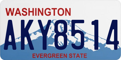 WA license plate AKY8514