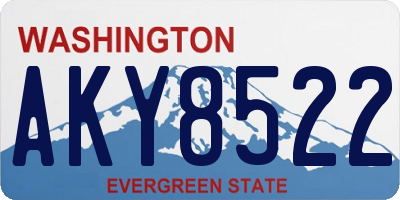 WA license plate AKY8522