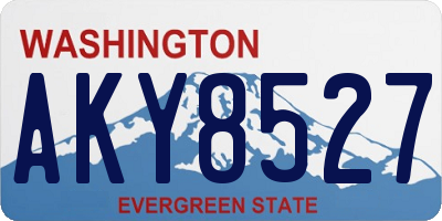 WA license plate AKY8527