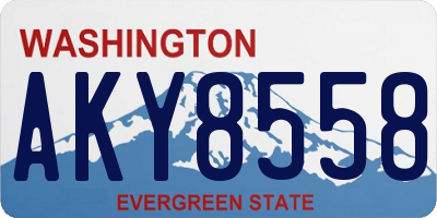 WA license plate AKY8558
