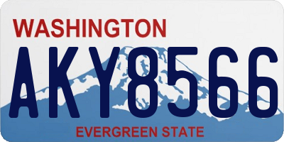 WA license plate AKY8566