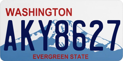 WA license plate AKY8627