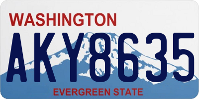 WA license plate AKY8635