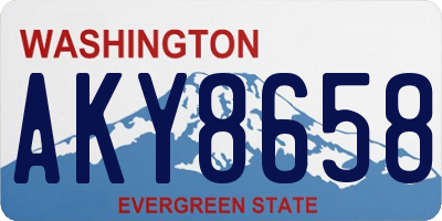 WA license plate AKY8658