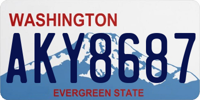 WA license plate AKY8687