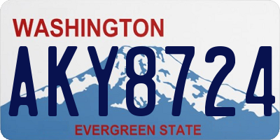 WA license plate AKY8724