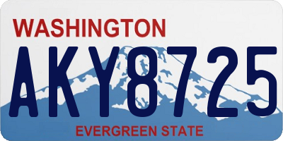WA license plate AKY8725