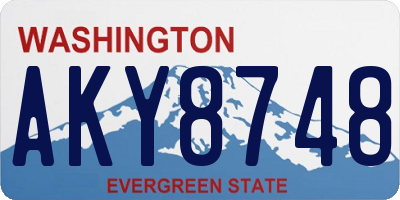 WA license plate AKY8748