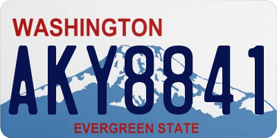 WA license plate AKY8841