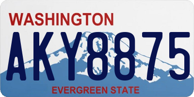 WA license plate AKY8875