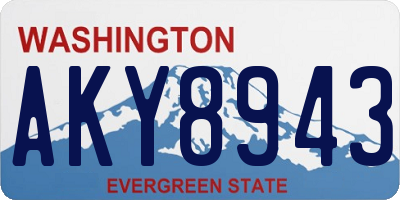 WA license plate AKY8943