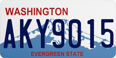 WA license plate AKY9015