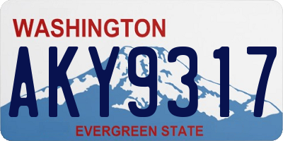 WA license plate AKY9317
