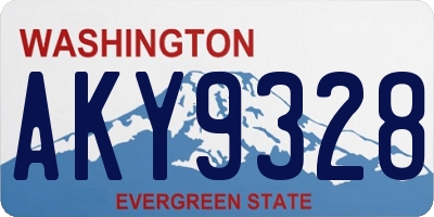 WA license plate AKY9328