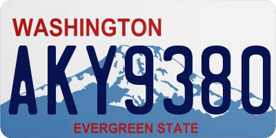 WA license plate AKY9380