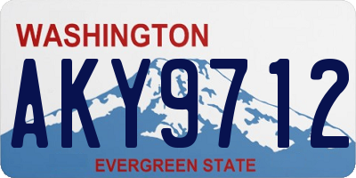 WA license plate AKY9712