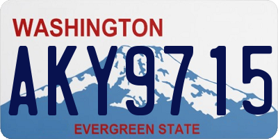 WA license plate AKY9715